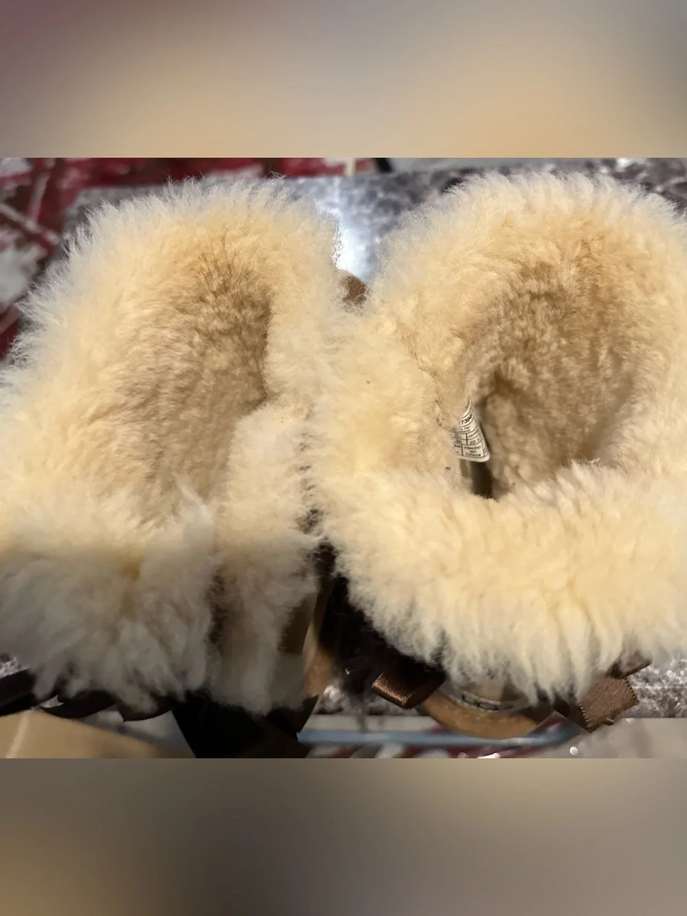 UGG Chestnut Bow-Back Shearling Winter Boots - Chestnut